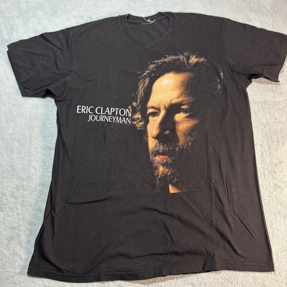 Vintage 90s 1990 Eric Clapton Journeyman Tour Shirt Mens Small 20" Single Stitch